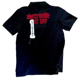 NWT Abercrombie & Fitch black Muscle polo, sz XL